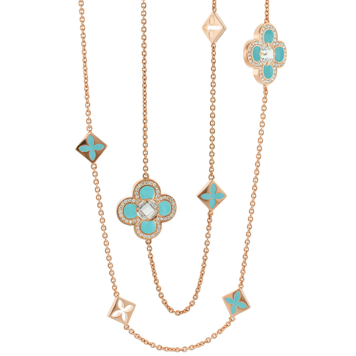 Floral Knight Clover Necklace