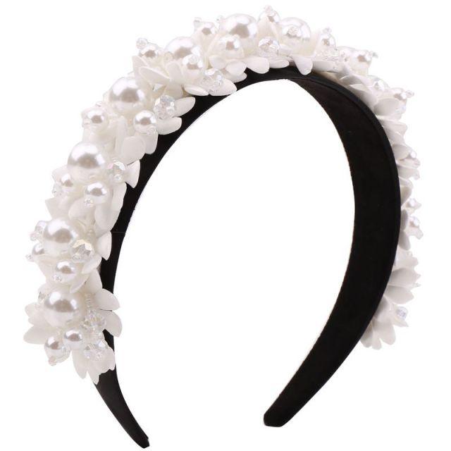 The Royal Court Velvet & Encrusted Pearl Circlet