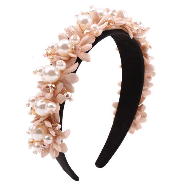 The Royal Court Velvet & Encrusted Pearl Circlet
