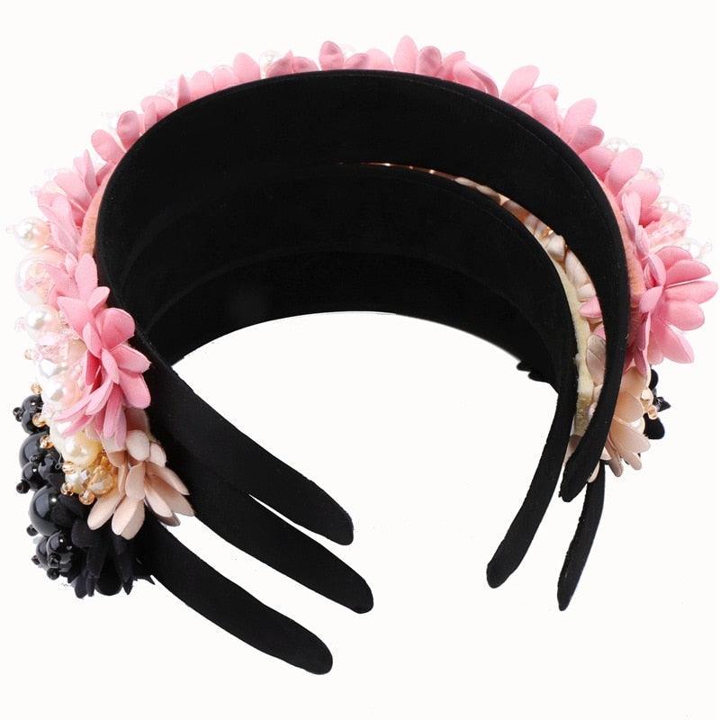 The Royal Court Velvet & Encrusted Pearl Circlet