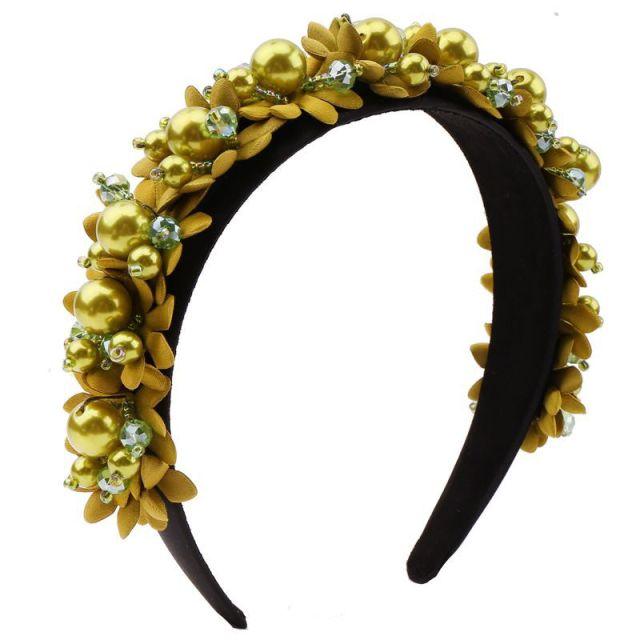 The Royal Court Velvet & Encrusted Pearl Circlet