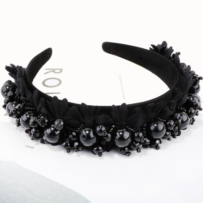 The Royal Court Velvet & Encrusted Pearl Circlet