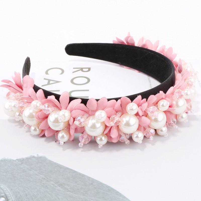 The Royal Court Velvet & Encrusted Pearl Circlet