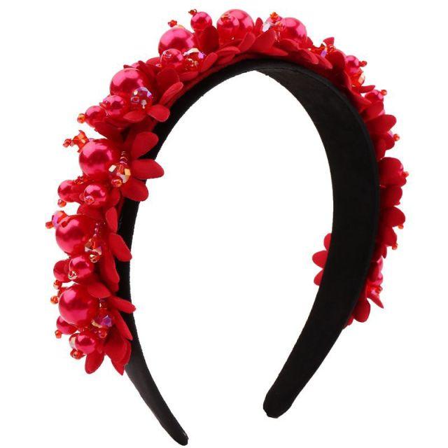 The Royal Court Velvet & Encrusted Pearl Circlet