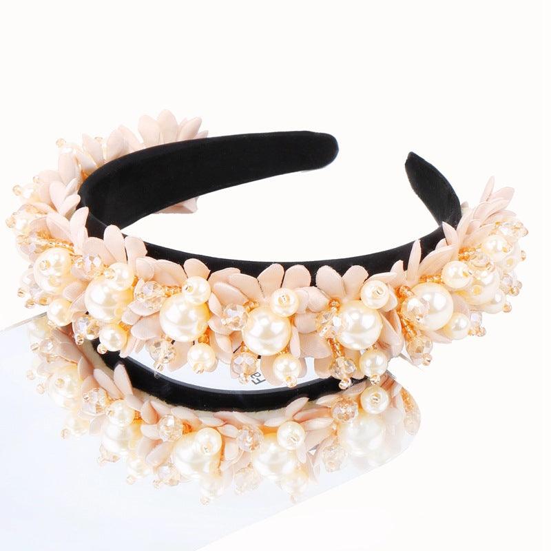 The Royal Court Velvet & Encrusted Pearl Circlet