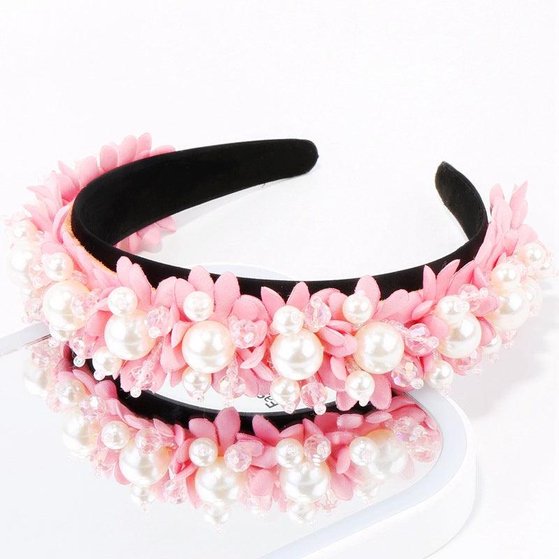 The Royal Court Velvet & Encrusted Pearl Circlet