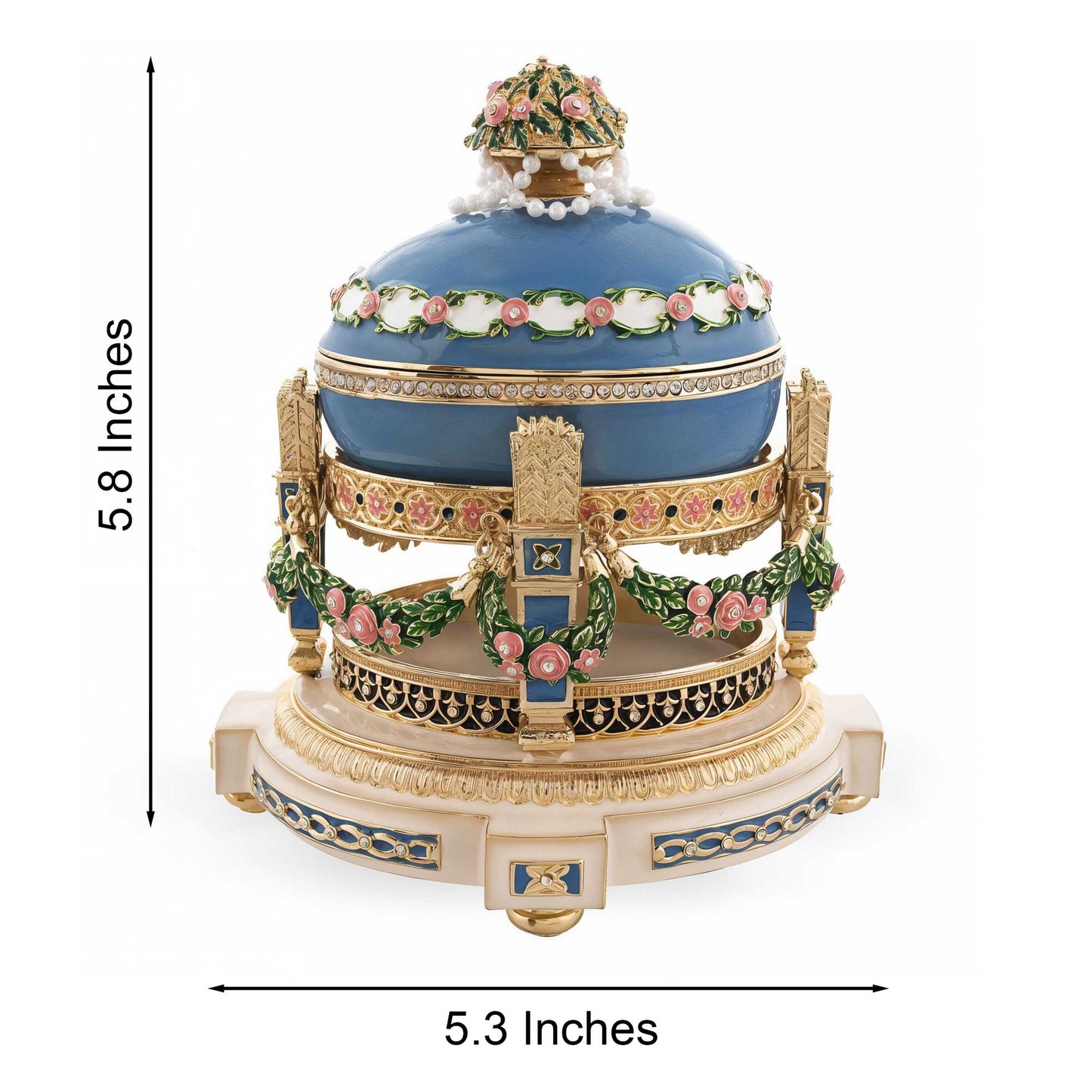 1907 Love Trophies Egg (Cradle with Garlands) Musical Royal Easter Egg
