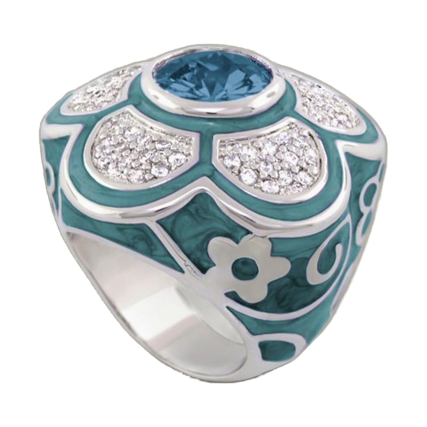 Daisy Swirl Cocktail Ring