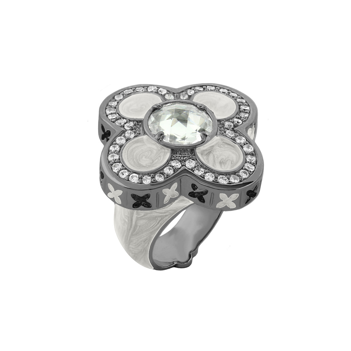 Floral Knight Cocktail Ring