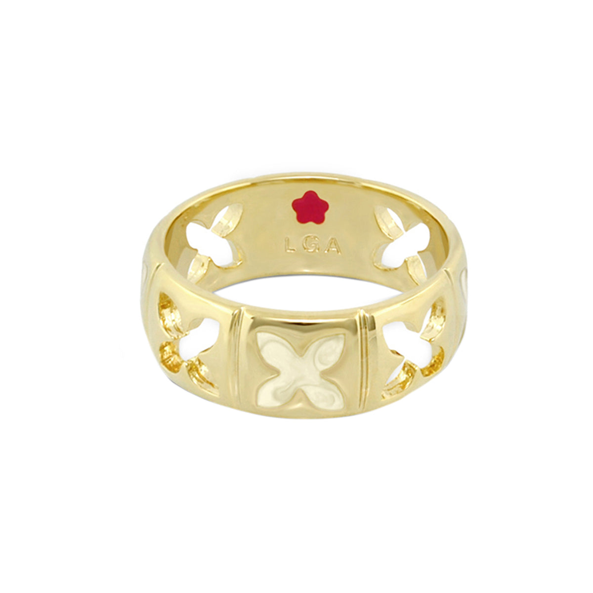 Floral Knight Band Ring