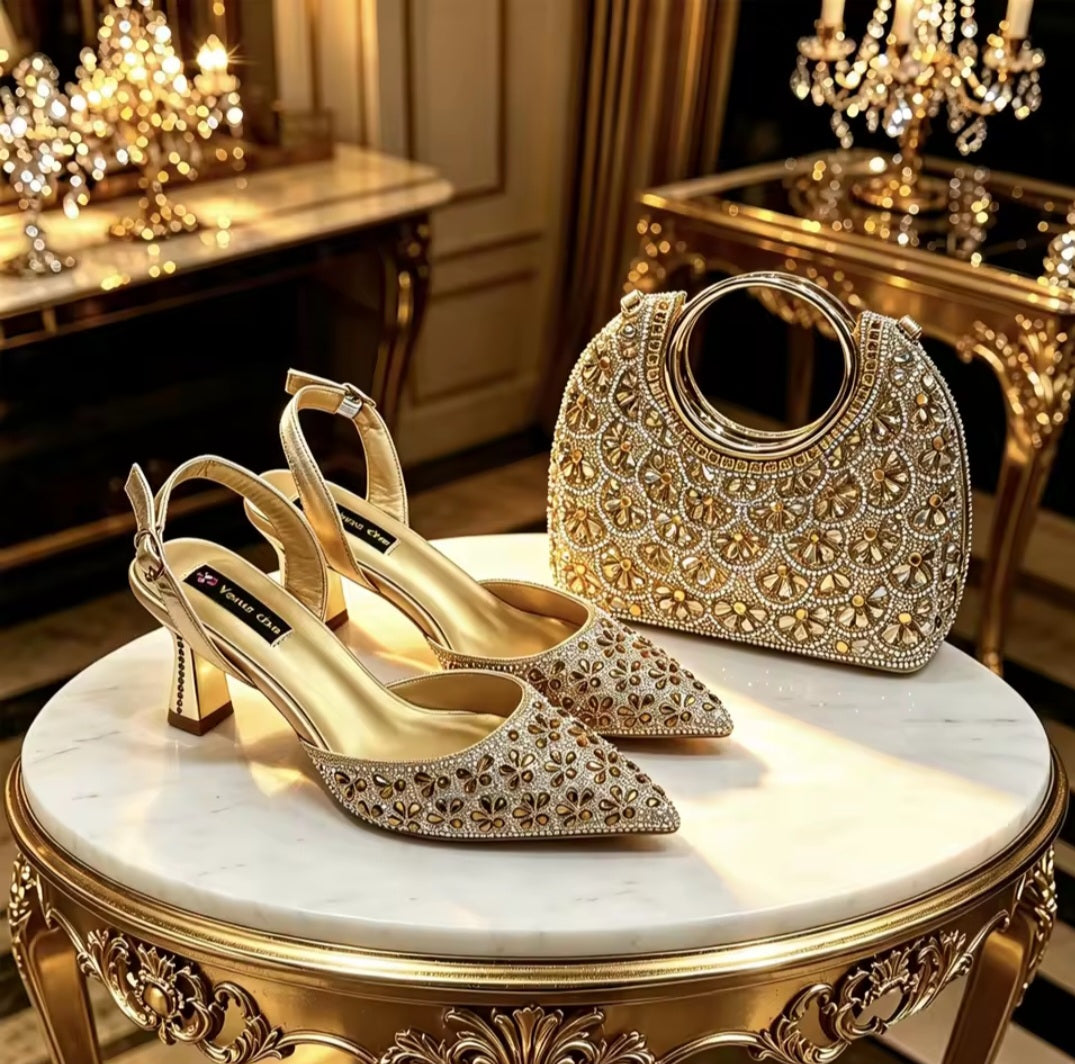 Latest Italian Ladies Shoes and Bag Set EDS42
