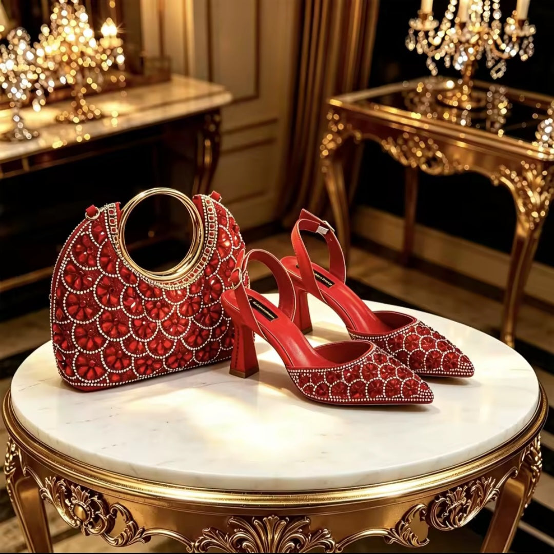 Latest Italian Ladies Shoes and Bag Set EDS42