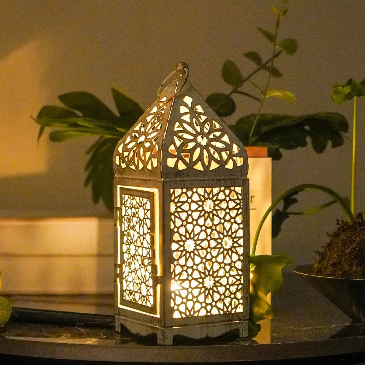 Vintage Moroccan Iron Candle Holder Set